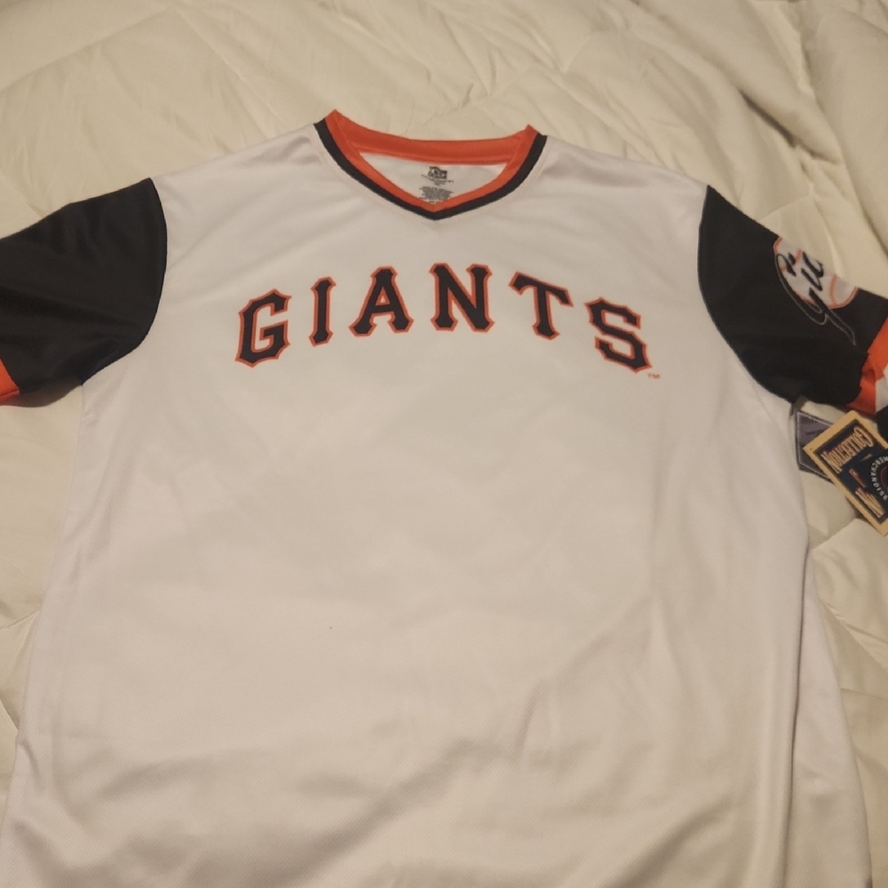 Giants Short-Sleeve Jersey Tee - White with Black & Orange Accents